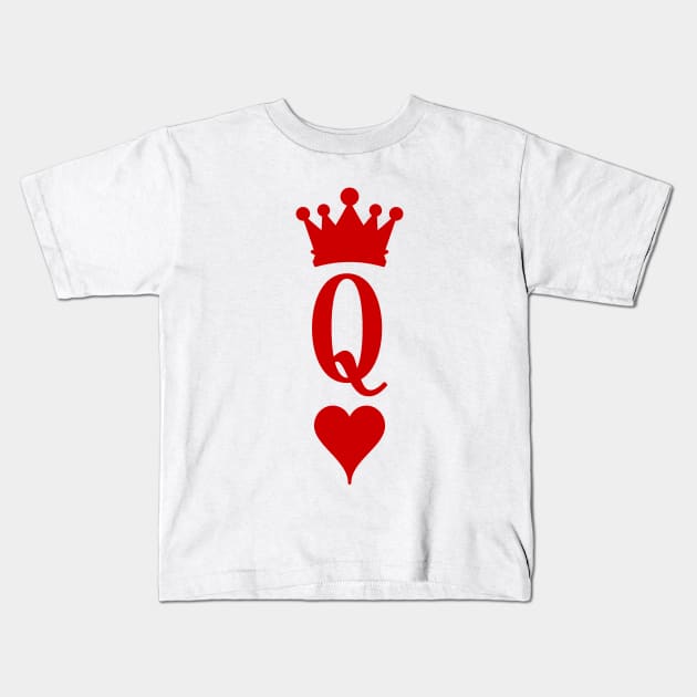 Classy Valentine's Day Queen Of Hearts Classic Style Kids T-Shirt by InkPxel